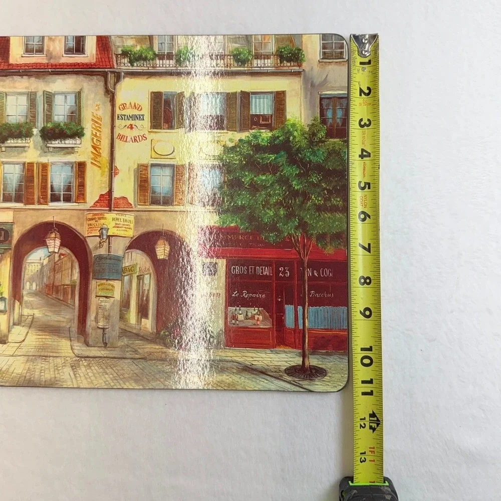 Vintage French Street Scene Cork Backed Placemats Set of 4 Restaurant Tivoli Art